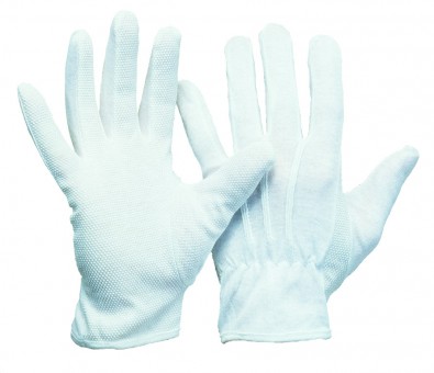 RL 1295 • Baumwoll-Trikot-Handschuh mit
Micro-Bepunktung • weiß gebleicht


 