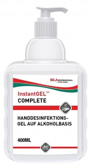 ISG400MLDE • InstantGEL™ COMPLETE • 400 ml Pumpflasche •
Handdesinfektionsgel auf Alkoholbasis


 